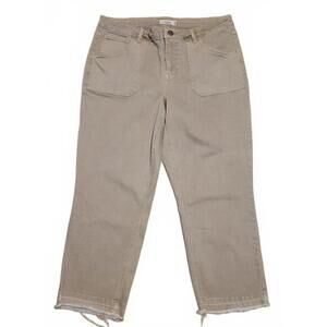 Maurices mjeans‎ Beige Slim Straight Ankle Jeans Size 16W Short